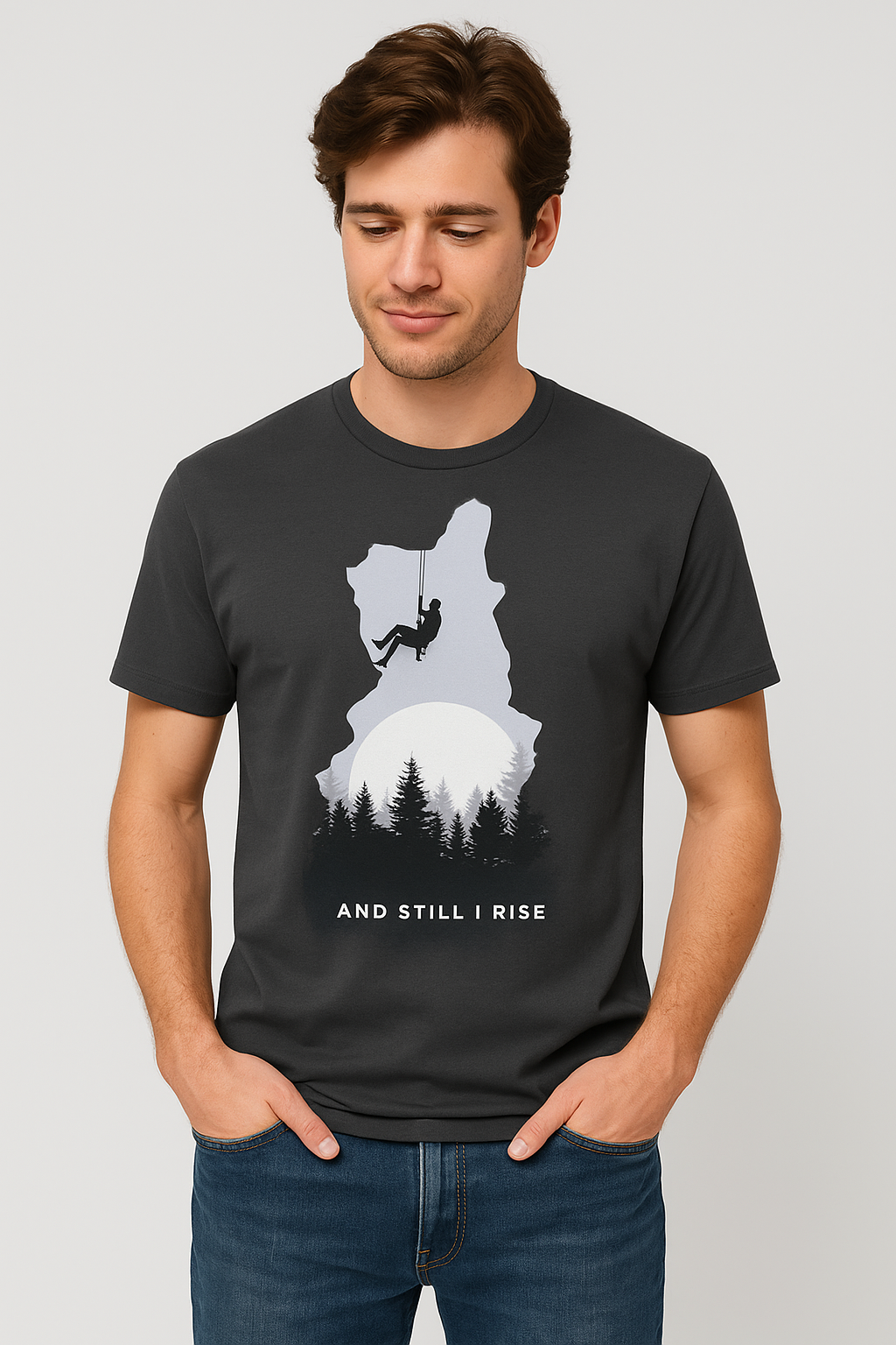 AND STILL I RISE - Rock Climbing T-Shirt