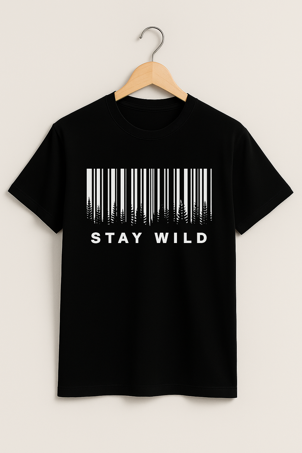 Stay Wild Barcode Forest Graphic T-Shirt – Luxe Harbour