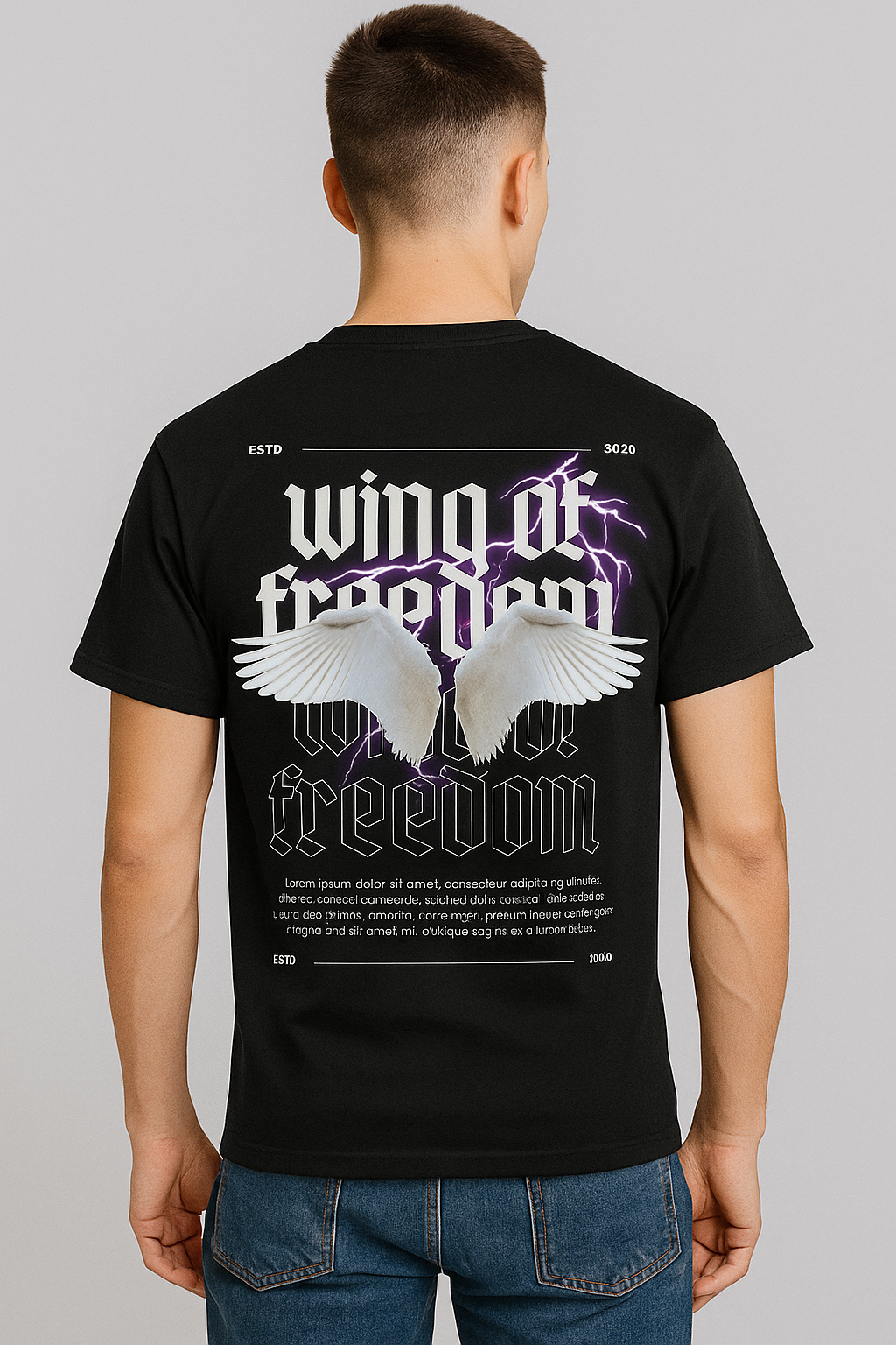 Wings of Freedom Graphic Tee – White Edition