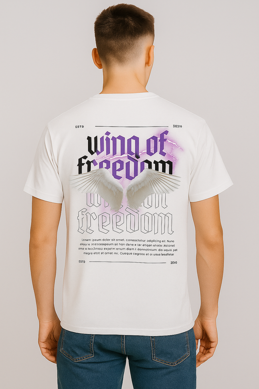 Wings of Freedom Graphic Tee – White Edition